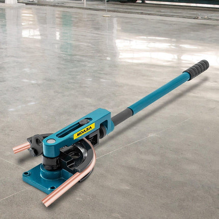 Pipe Tube Bender, 3/8" to 1" Manual Pipe Tube Bender, with 7 Dies, Heavy Duty Tube Bender Tubing of Steel Metal Copper, for Repair Shops, Blue.