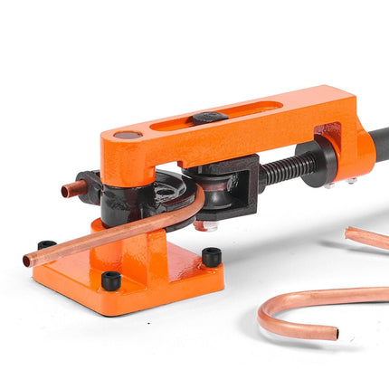 VEVOR Pipe Tube Bender, 3/8" to 1" OD Manual Pipe Tube Bender with 7 Bending Dies, 180° Copper Aluminum Pipes Bending Tools for HVAC Air Conditioning Refrigerator Auto Repair.