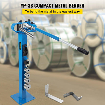 YP-38 Metal Bender 1"-3" Flat Bar Square Rod Bending 7 Dies w/ Floor Stand.