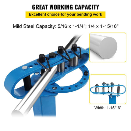 YP-38 Metal Bender 1"-3" Flat Bar Square Rod Bending 7 Dies w/ Floor Stand.
