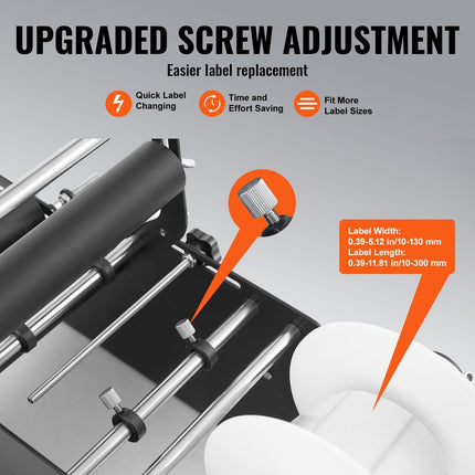 Manual Round Labeling Machine, 15-20pcs/min, Bottle Label Applicator for Round Bottles, Adjustable Manual Round Bottle Labeler Suitable for Round Bottle Diameter 20-120 mm (with Pressing Bar).