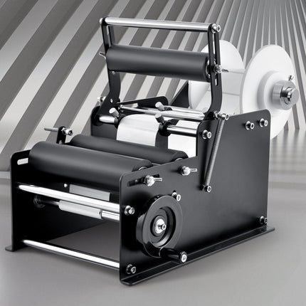 Manual Round Labeling Machine, 15-20pcs/min, Bottle Label Applicator for Round Bottles, Adjustable Manual Round Bottle Labeler Suitable for Round Bottle Diameter 20-120 mm (with Pressing Bar).