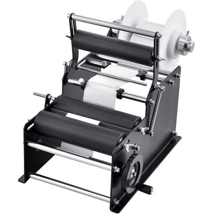 Manual Round Labeling Machine, 15-20pcs/min, Bottle Label Applicator for Round Bottles, Adjustable Manual Round Bottle Labeler Suitable for Round Bottle Diameter 20-120 mm (with Pressing Bar).