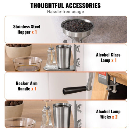 Manual Oil Press Machine, Stainless Steel Oil Extractor Machine, Detachable Oil Presser for Effortless Cleaning, Household Oil Expeller for Pressing Peanuts, Sesame Seeds, Rapeseed, Tea Seeds.