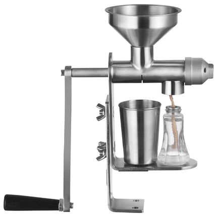 Manual Oil Press Machine, Stainless Steel Oil Extractor Machine, Detachable Oil Presser for Effortless Cleaning, Household Oil Expeller for Pressing Peanuts, Sesame Seeds, Rapeseed, Tea Seeds.