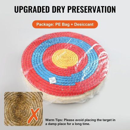 Archery Target, 5 Layers 20" Arrow Target, Traditional Solid Straw Round Archery Target Shooting Bow, Hand-Made Arrows Target, Coloured Rope Target for Backyard Outdoor Hunting Shooting Practice.