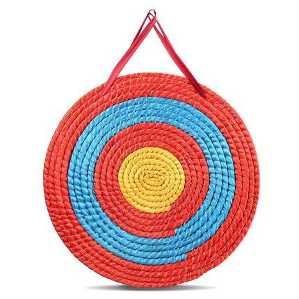 Archery Target, 5 Layers 20" Arrow Target, Traditional Solid Straw Round Archery Target Shooting Bow, Hand-Made Arrows Target, Coloured Rope Target for Backyard Outdoor Hunting Shooting Practice.