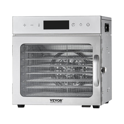 Food Dehydrator Machine, 8 Stainless Steel Trays, 400W Electric Food Dryer with Adjustable Temperature & 24-Hour Timer, Freeze Dryer for Jerky, Meat, Fruit, Vegetables, Herbs, Dog Treats.