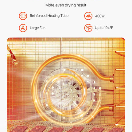 Food Dehydrator Machine, 8 Stainless Steel Trays, 400W Electric Food Dryer with Adjustable Temperature & 24-Hour Timer, Freeze Dryer for Jerky, Meat, Fruit, Vegetables, Herbs, Dog Treats.