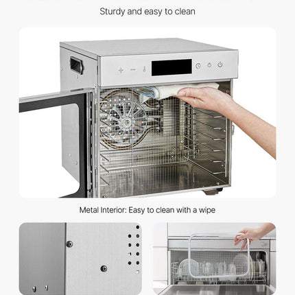 Food Dehydrator Machine, 8 Stainless Steel Trays, 400W Electric Food Dryer with Adjustable Temperature & 24-Hour Timer, Freeze Dryer for Jerky, Meat, Fruit, Vegetables, Herbs, Dog Treats.
