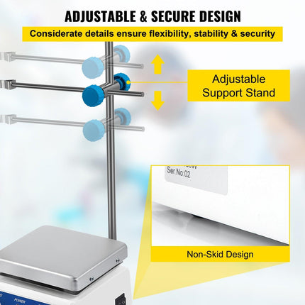 Magnetic Stirrer Magnetic Stirrer Plate Magnetic Plate Aluminum Panel Magnetic Stirrer Hot Plate Magnetic Plate with 1 inch Stirr Bar Magnetic Stirrer Mixer (12*12).