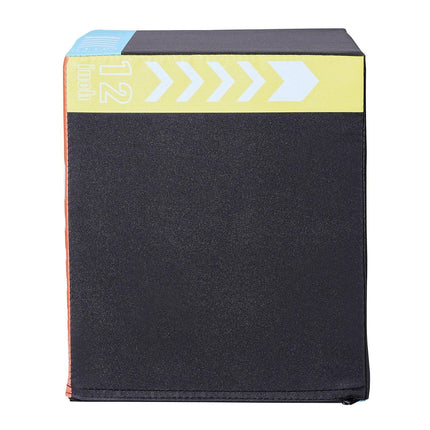 3 in 1 Plyometric Jump Box, 16/14/12 Inch Cotton Plyo Box, Platform & Jumping Agility Box, Anti-Slip Fitness Exercise Step Up Box for Home Gym Training, Conditioning Strength Training, Black.