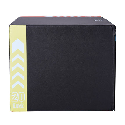 3 in 1 Plyometric Jump Box, 30/24/20 Inch Foam Plyo Box, Platform & Jumping Agility Box, Anti-Slip Fitness Exercise Step Up Box for Home Gym Training, Conditioning Strength Training, Black.