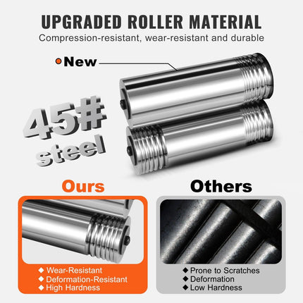 Rolling Mill, 1.77"/45 mm Jewelry Rolling Mill Machine, 1: 2.4 Gear Ratio, 3-in-1 Multi-function Rolling Mill, 0-6 mm Press Thickness for Metal Jewelry Making Sheet Square Wire Semicircle.