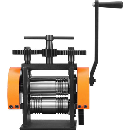 Rolling Mill, 1.77"/45 mm Jewelry Rolling Mill Machine, 1: 2.4 Gear Ratio, 3-in-1 Multi-function Rolling Mill, 0-6 mm Press Thickness for Metal Jewelry Making Sheet Square Wire Semicircle.