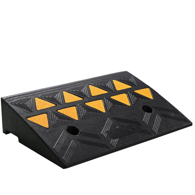 Rubber Curb Ramp 10.8 cm Rise Height Sidewalk Curb Ramp, 30 cm Width 50 cm Length Driveway Ramp for Curb, 15T Heavy Duty Rubber Ramp for Forklifts, Trucks, Buses, Cars, Wheelchairs, Bikes.