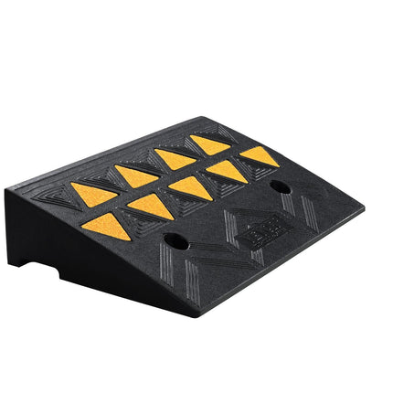 Rubber Curb Ramp 10.8 cm Rise Height Sidewalk Curb Ramp, 30 cm Width 50 cm Length Driveway Ramp for Curb, 15T Heavy Duty Rubber Ramp for Forklifts, Trucks, Buses, Cars, Wheelchairs, Bikes.
