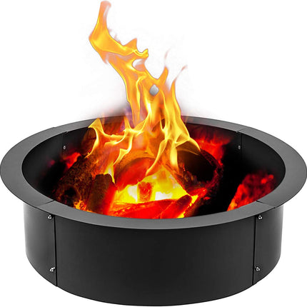 Outdoor Fire Pit Ring 106cm BBQ Table Grill Garden Wood Burning Fireplace.