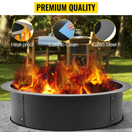 Outdoor Fire Pit Ring 106cm BBQ Table Grill Garden Wood Burning Fireplace.