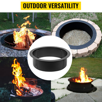 Outdoor Fire Pit Ring 106cm BBQ Table Grill Garden Wood Burning Fireplace.