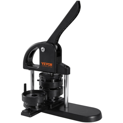 Button Maker Machine, 1/1.25/2.28 inch(25/32/58mm) 3-in-1 Pin Maker, Installation-Free Badge Punch Press Kit, Button Making Supplies with 300pcs Button Parts, Circle Cutter, Magic Book.