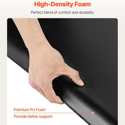 Salon Mat for Hair Stylist, 1525 x 915 mm Rectangle Salon Chair Mat Anti Fatigue, 23mm Thickened PVC + PU Barber Shop Floor Mat with Round Cut Out, Anti-Trip Beveled Edges & Non-slip Bottom.