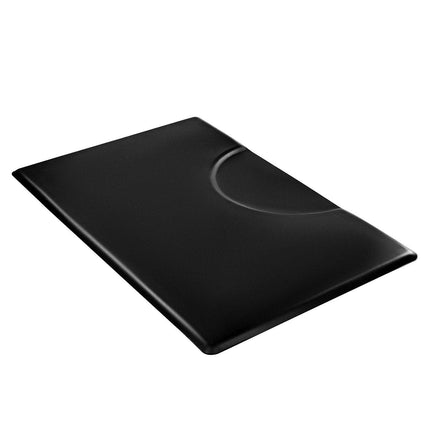 Salon Mat for Hair Stylist, 1525 x 915 mm Rectangle Salon Chair Mat Anti Fatigue, 23mm Thickened PVC + PU Barber Shop Floor Mat with Round Cut Out, Anti-Trip Beveled Edges & Non-slip Bottom.