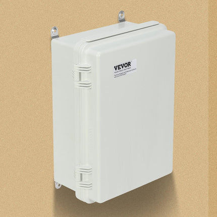 Outdoor Electrical Junction Box, 300 x 200 x 180 mm, ABS Plastic Electrical Enclosure Box with Hinged Cover Stainless Steel Latch, IP67 Dustproof Waterproof for Outdoor Electrical Projects.