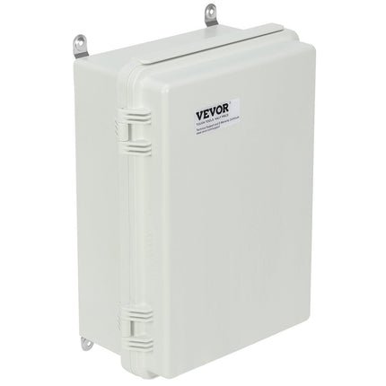 Outdoor Electrical Junction Box, 300 x 200 x 180 mm, ABS Plastic Electrical Enclosure Box with Hinged Cover Stainless Steel Latch, IP67 Dustproof Waterproof for Outdoor Electrical Projects.