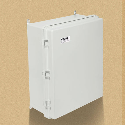 Outdoor Electrical Junction Box, 350 x 250 x 150 mm, ABS Plastic Electrical Enclosure Box with Hinged Cover Stainless Steel Latch, IP67 Dustproof Waterproof for Outdoor Electrical Projects.
