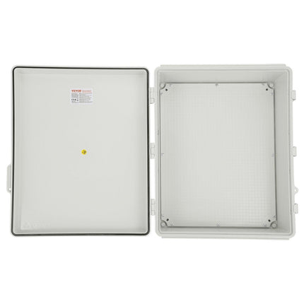 Outdoor Electrical Junction Box, 350 x 250 x 150 mm, ABS Plastic Electrical Enclosure Box with Hinged Cover Stainless Steel Latch, IP67 Dustproof Waterproof for Outdoor Electrical Projects.