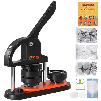 Button Maker Machine, 2.28 inch/58mm Pin Maker, Installation-Free Badge Punch Press Kit, Children DIY Gifts Button Making Supplies with 100pcs Button Parts, Circle Cutter, Magic Book.