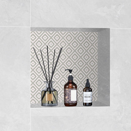 Shower Niche Ready for Tile 40.64 x 40.64 cm, Single Shelf Organizer, Square Corners Wall-inserted Niche Recessed, Sealed Protection Modern Soap Storage Niche for Shower Bathroom, Black.