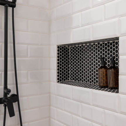 Shower Niche 40.6 x 71.1 x 10.2 cm Recessed Wall Shelf for Bathroom.