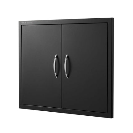 BBQ Access Door, 788x610 mm Double Outdoor Kitchen Door, Cold Plate Flush Mount Door, Wall Vertical Door with Handles, for BBQ Island, Grilling Station, Outside Cabinet.