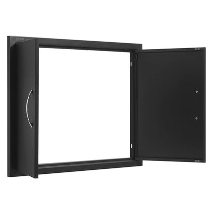 BBQ Access Door, 788x610 mm Double Outdoor Kitchen Door, Cold Plate Flush Mount Door, Wall Vertical Door with Handles, for BBQ Island, Grilling Station, Outside Cabinet.