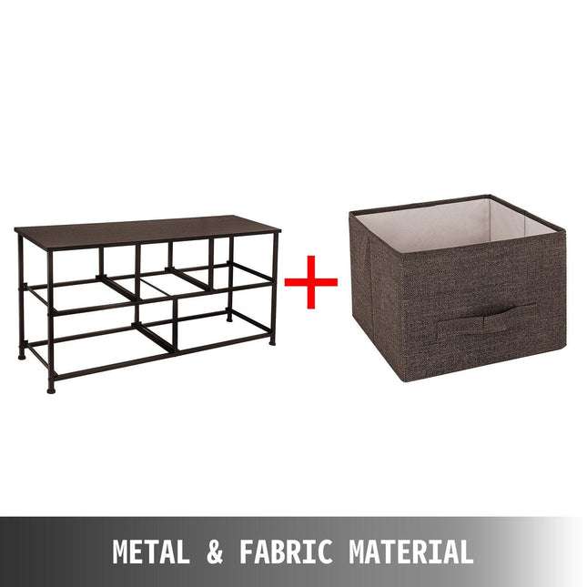 Dresser Storage Tower with 5 Fabric Drawer Steel Frame Storage Cabinet Bin Storage Organizer Unit Fabric Cube Dresser Chest Cabinet Coffee Wide (Coffee/Wide).