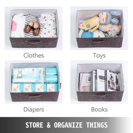 Dresser Storage Tower with 5 Fabric Drawer Steel Frame Storage Cabinet Bin Storage Organizer Unit Fabric Cube Dresser Chest Cabinet Coffee Wide (Coffee/Wide).