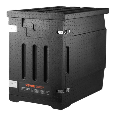 Insulated Food Pan Carrier, 90L Hot Box for Catering, LLDPE Food Box Carrier with Double Buckles, Front Loading Food Warmer for Restaurant, Canteen, etc..