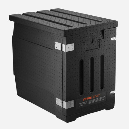 Insulated Food Pan Carrier, 90L Hot Box for Catering, LLDPE Food Box Carrier with Double Buckles, Front Loading Food Warmer for Restaurant, Canteen, etc..