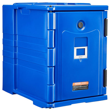 Insulated Food Pan Carrier, 90L Hot Box for Catering, Food Box Carrier with Double Buckles, Front Loading Food Warmer with Handles, Stackable End Loader for Restaurant, Canteen.