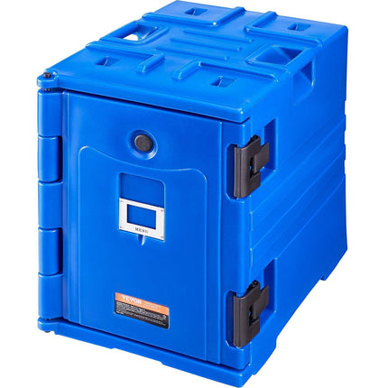 Insulated Food Pan Carrier, 90L Hot Box for Catering, Food Box Carrier with Double Buckles, Front Loading Food Warmer with Handles, Stackable End Loader for Restaurant, Canteen.