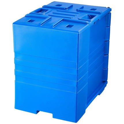 Insulated Food Pan Carrier, 90L Hot Box for Catering, Food Box Carrier with Double Buckles, Front Loading Food Warmer with Handles, Stackable End Loader for Restaurant, Canteen.