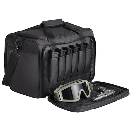 Range Bag for 3 Pistols Tactical Gun Range Bag Single Shoulder Strip Black.