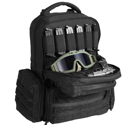 Tactical Range Backpack for 6 Pistols Gun Backpack Black.