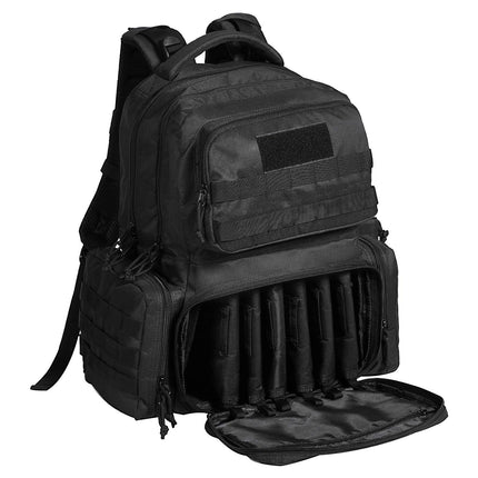 Tactical Range Backpack for 6 Pistols Gun Backpack Black.