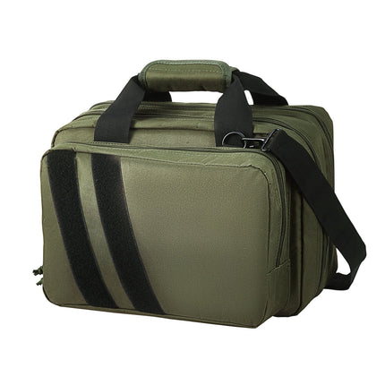 Range Bag for 2 Pistols Tactical Gun Bag 2 Built-in Pistol Bags Green.
