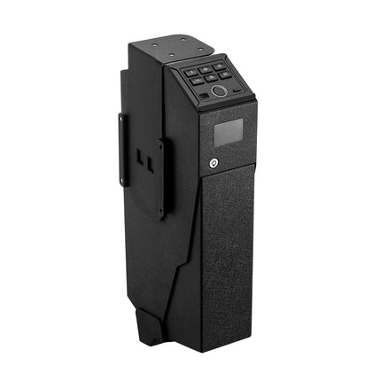 Gun Safe, Slider Handgun Gun Safe with Screen, Fingerprint/Password/Key, 3-Way Quick Access Firearm Case Box with LED for 1 Pistol & Magazine, Mounted Gun Box for Nightstand Bedside Desk Car.