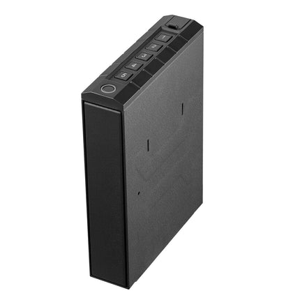 Gun Safe, Slider Handgun Gun Safe with Fingerprint/Password/Key, 3-Way Quick Access Firearm Case Box with Lighting for 1 Pistol & Magazine, Mounted Pistol Gun Box for Nightstand Bedside Desk Car.