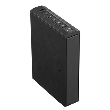 Gun Safe, Slider Handgun Gun Safe with Fingerprint/Password/Key, 3-Way Quick Access Firearm Case Box with Lighting for 1 Pistol & Magazine, Mounted Pistol Gun Box for Nightstand Bedside Desk Car.